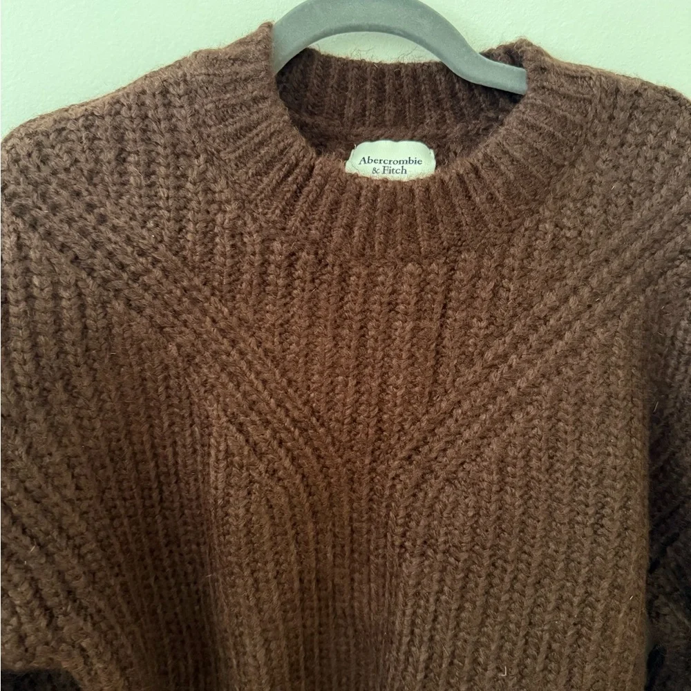 Abercrombie & Fitch Brown Crew Neck Sweater